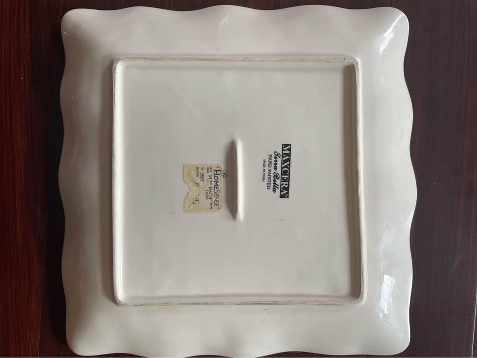 Hand painted square dish - photo 2