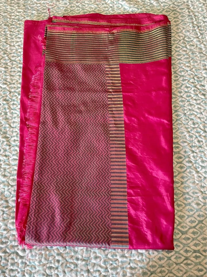 Magenta sari with blouse