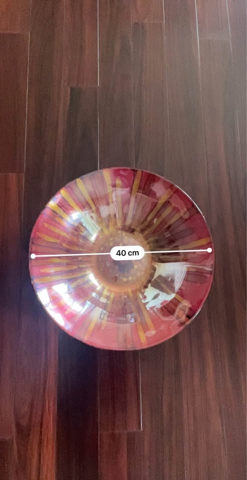 Red and gold decorative bowl - photo 5