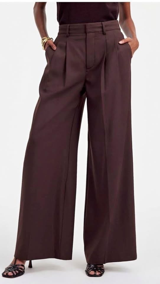 Made well The Harlow Superwide-Leg Trouser - Color: dark carob S