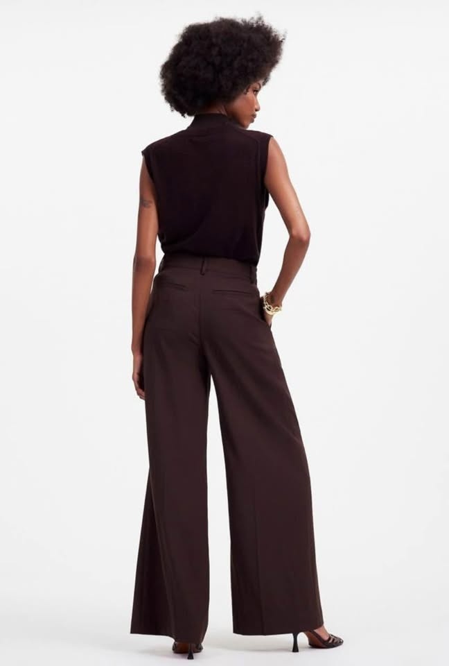 Made well The Harlow Superwide-Leg Trouser - Color: dark carob S - photo 4