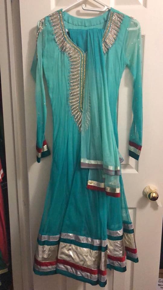 Beautiful aquamarine salwar kameez