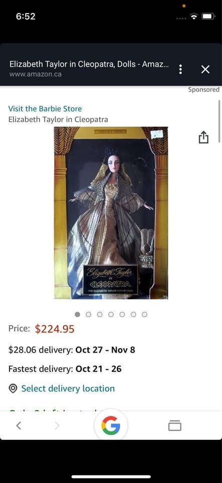 Elizabeth Taylor in cleopatra doll - photo 4