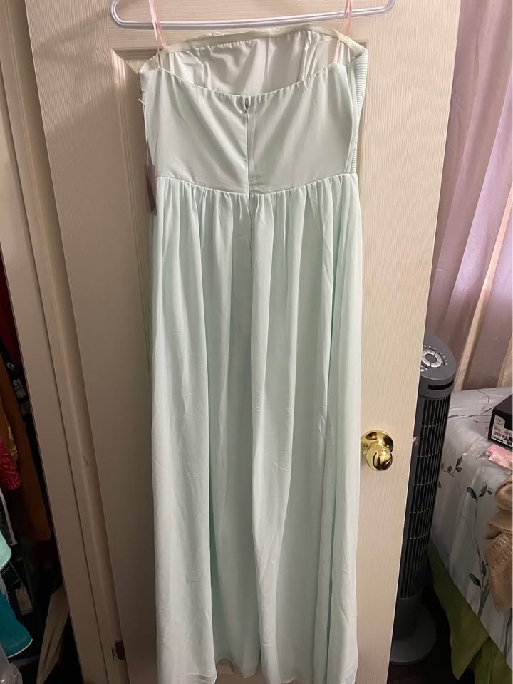 Mint chiffon gown - photo 3