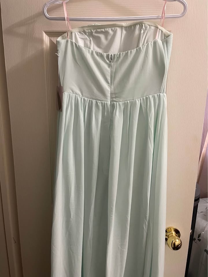 Mint chiffon gown - photo 4