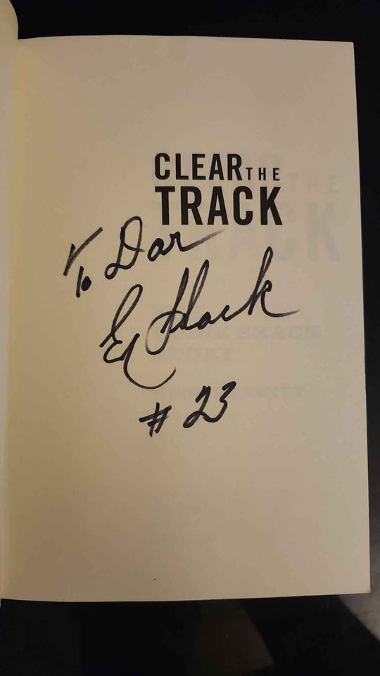 Clear The Track Eddie Shack Autographed book - photo 3