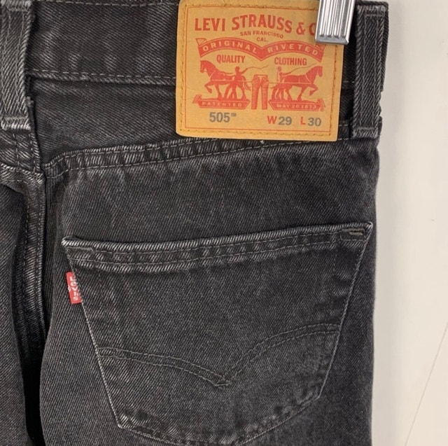 Levi's 505 Regular-Fit Straight Leg Black Jeans W28 - photo 3
