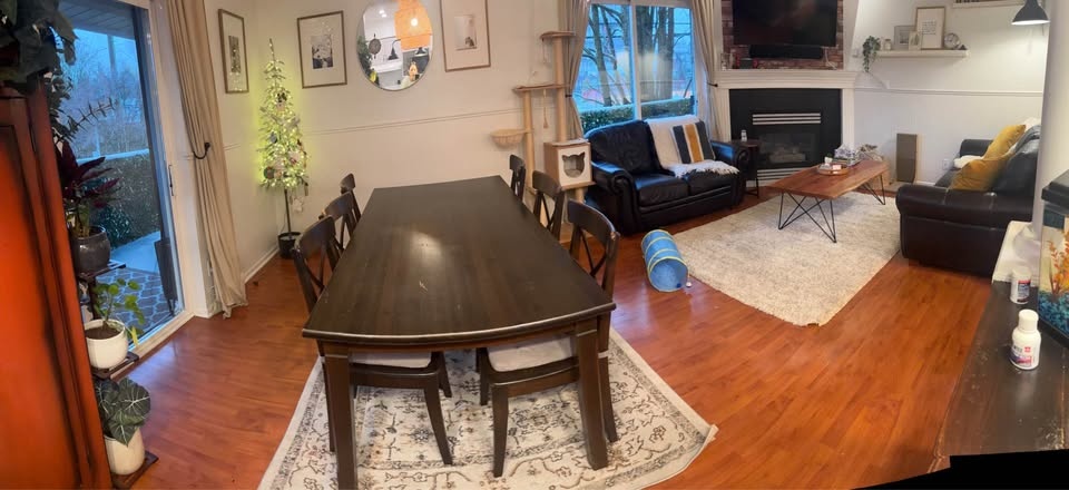 Wood dining table and chairs - photo 2
