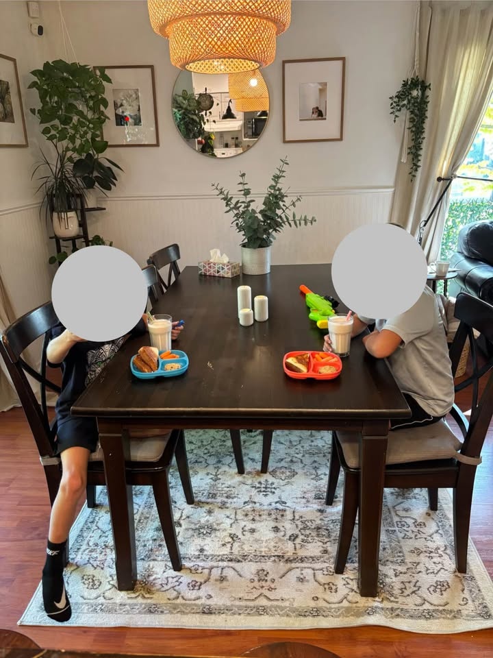 Wood dining table and chairs - photo 3