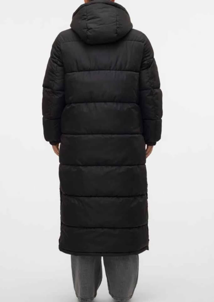 Unisex Long Winter Coat – Black S - photo 3