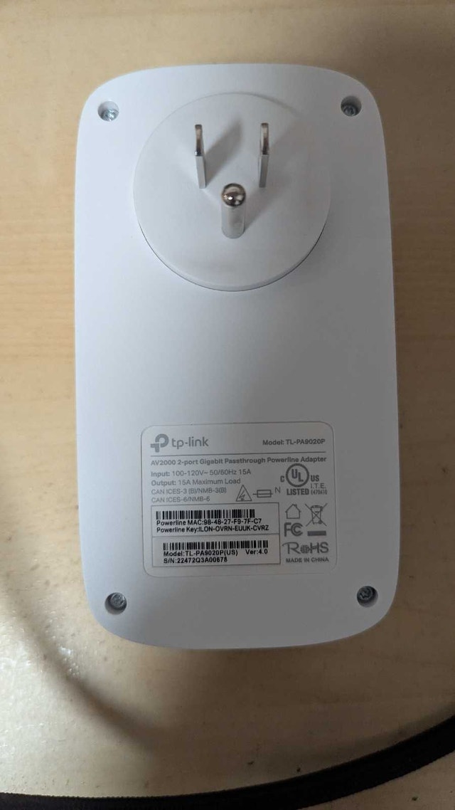 AV2000 TPLink Power Line Adapter Set