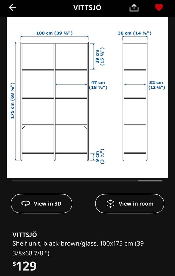 Vittsjo IKEA shelving unit - photo 3
