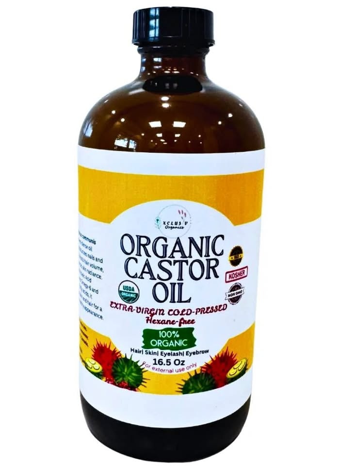 Organic Extra virgin castor oil 16.5 Oz