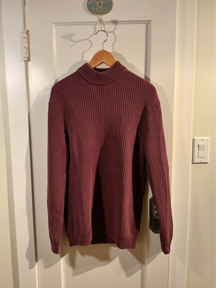 Burgundy Zara Mock Neck
