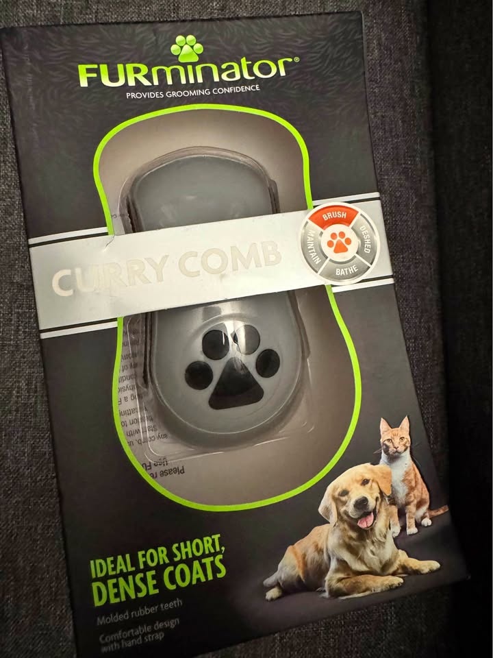 Pet curry fur comb for short dense coats