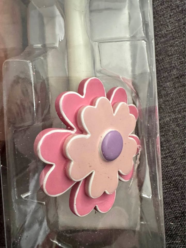 Flower drapery rod set 48-88” length for girls bedroom