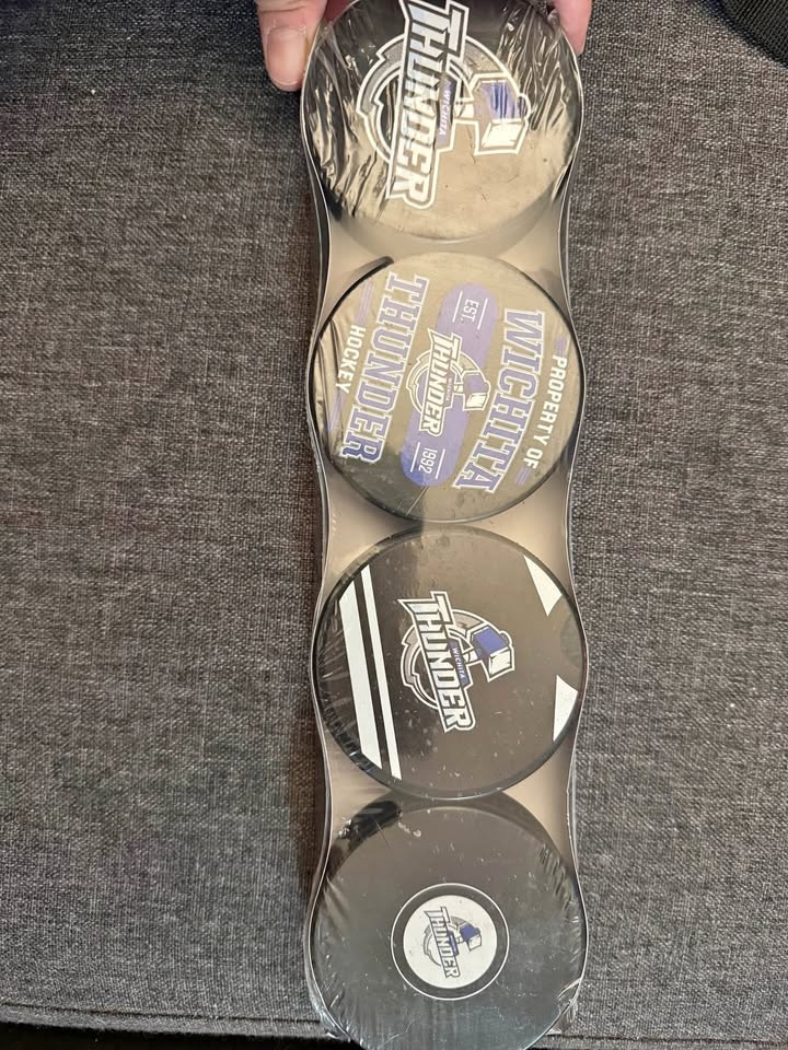 Wichita Thunder Hockey Pucks 4 pack