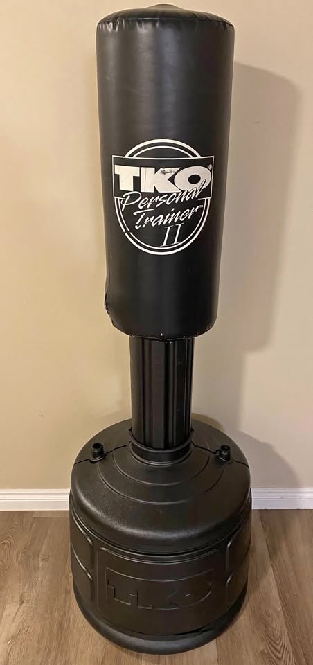 TKO Punching Bag + Everlast Boxing Gloves - Very Good