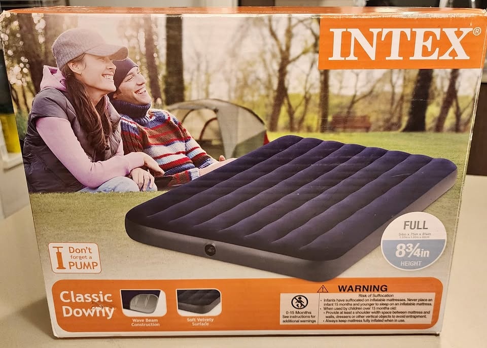 Intex Classic Downy Air Mattress - Full Size (New in Box)