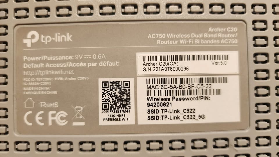 TP-Link Archer C20 AC750 Dual Band WiFi Router (Works Great) - photo 3