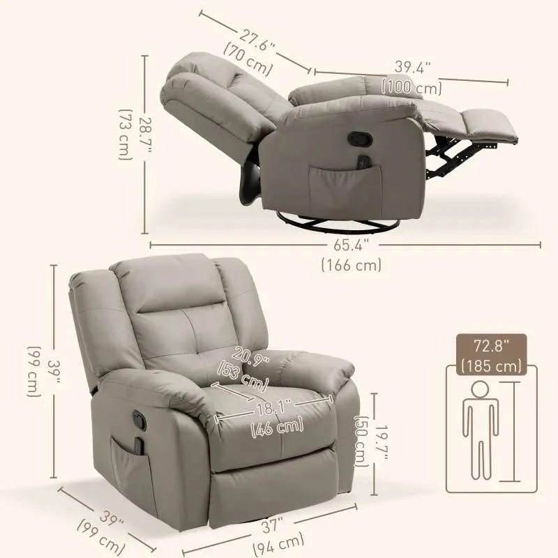 8-Point Vibration Massage Recliner Chair image indicator(2)