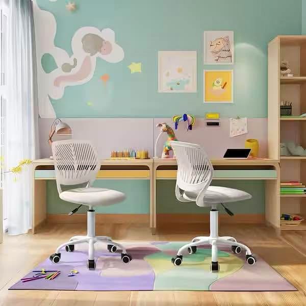 Carnation Fabric Ergonomic Swivel Task Chair