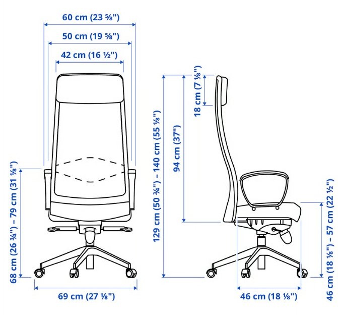 IKEA MARKUS Office Chair - Dark Gray / Mesh Back - photo 5