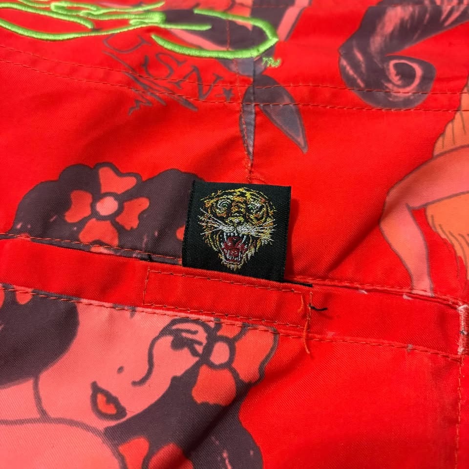ED HARDY SURF OR DIE GIRLS OVER THE WORLD BOARD SHORTS - photo 4