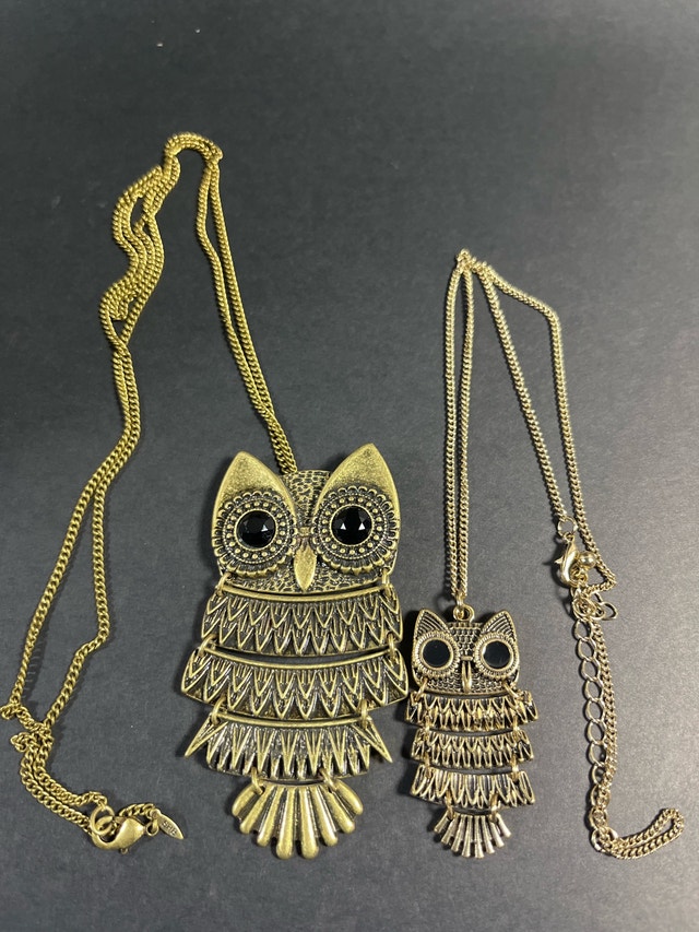 Mom and daughter Owl Necklace - photo 4