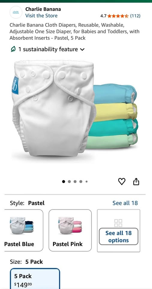 New Charlie Banana Cloth Diapers