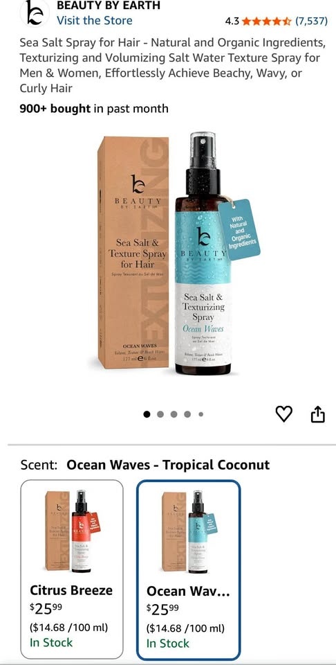 Beauty by Earth Sea Salt Spray
