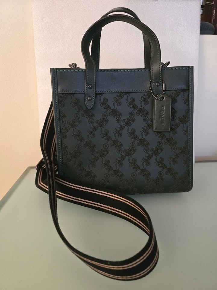 Coach Field Tote 22 Horse & Carriage Amazon Green - photo 5
