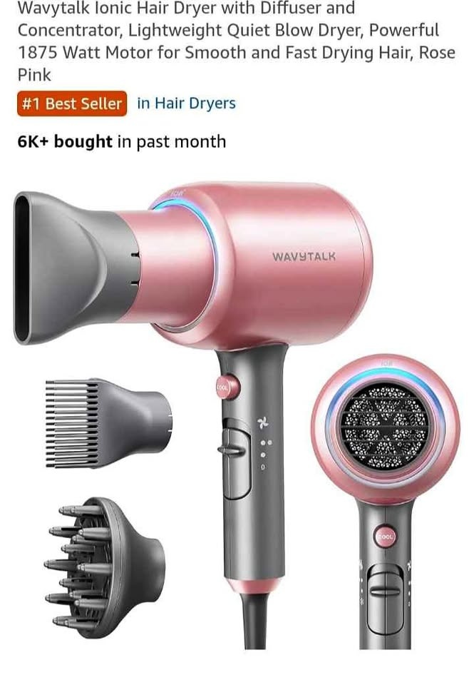 Wavytalk Hair Blow Dryer with Diffuser