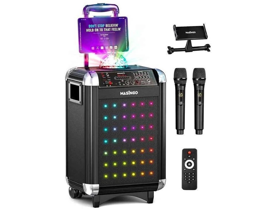 New Portable Karaoke Speaker - Bluetooth - Party Lights