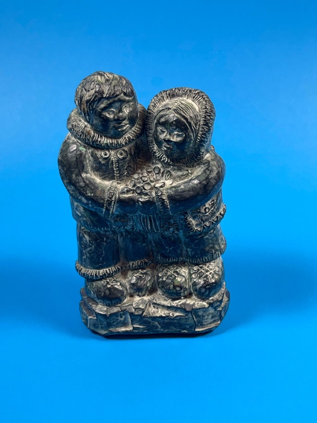 Wolf Sculpture Eskimo Couple