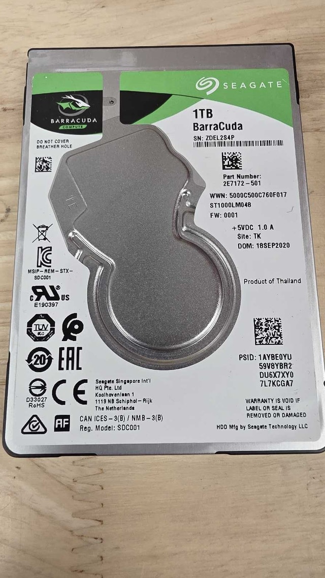 1TB HDD 2.5