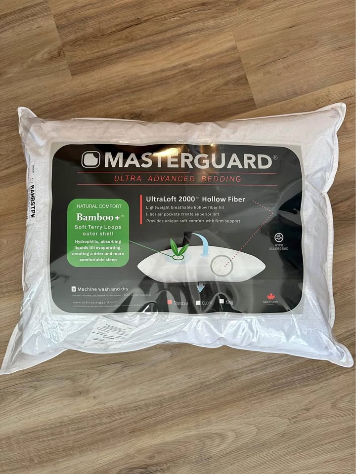 NEW Masterguard bamboo standard pillow
