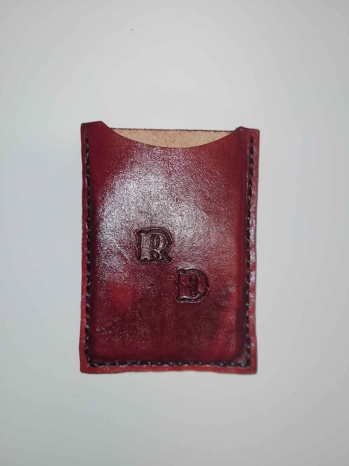 Handmade leather card holder. - photo 2