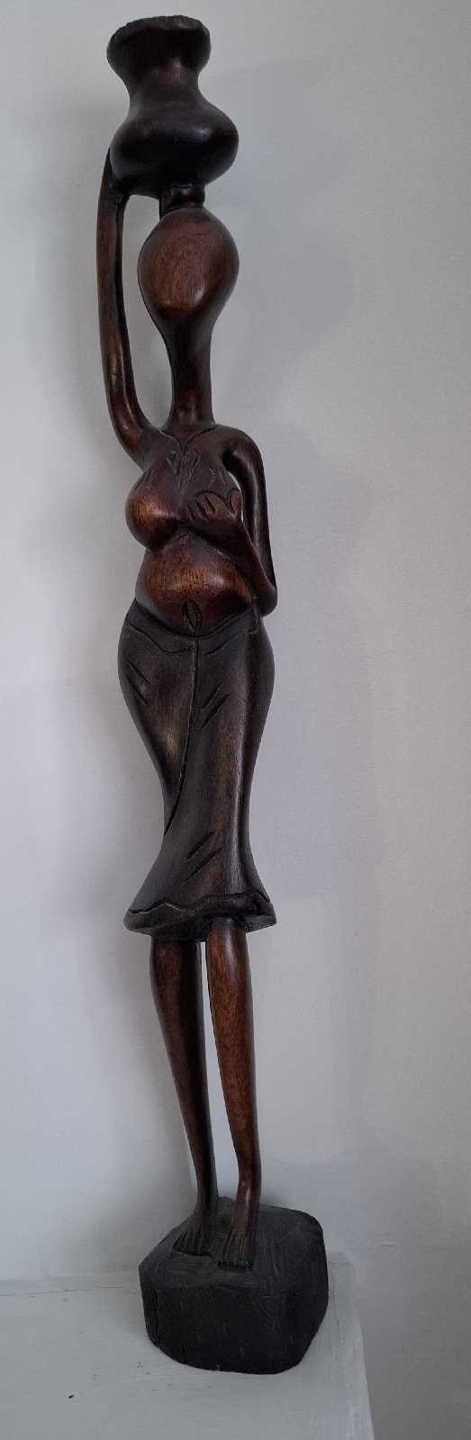Swahili woman wooden sculpture - photo 2