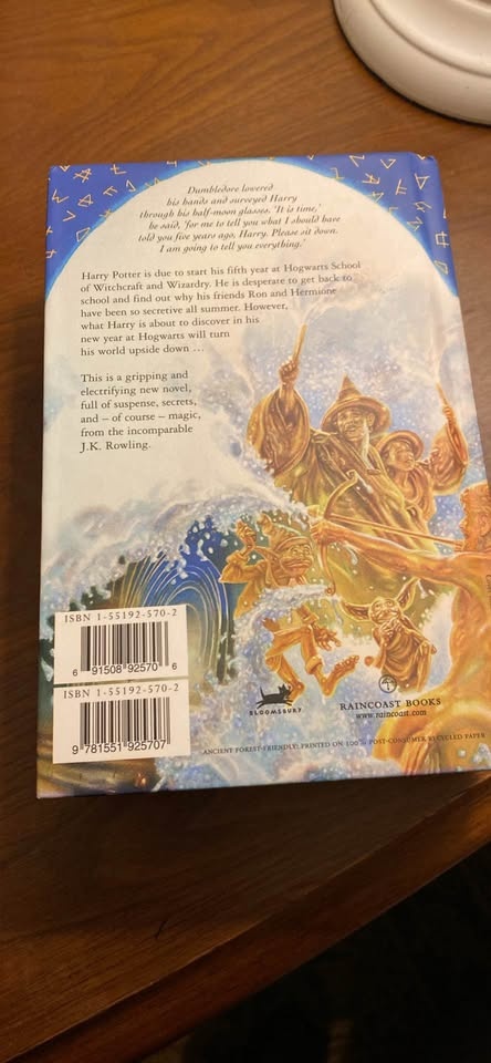 ✨📕Harry Potter And The Order Of The Phoenix Hardcover Book By Jk - photo 2