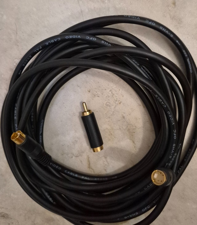 S-Video Cable 16ft (male to male) with female to male adapter