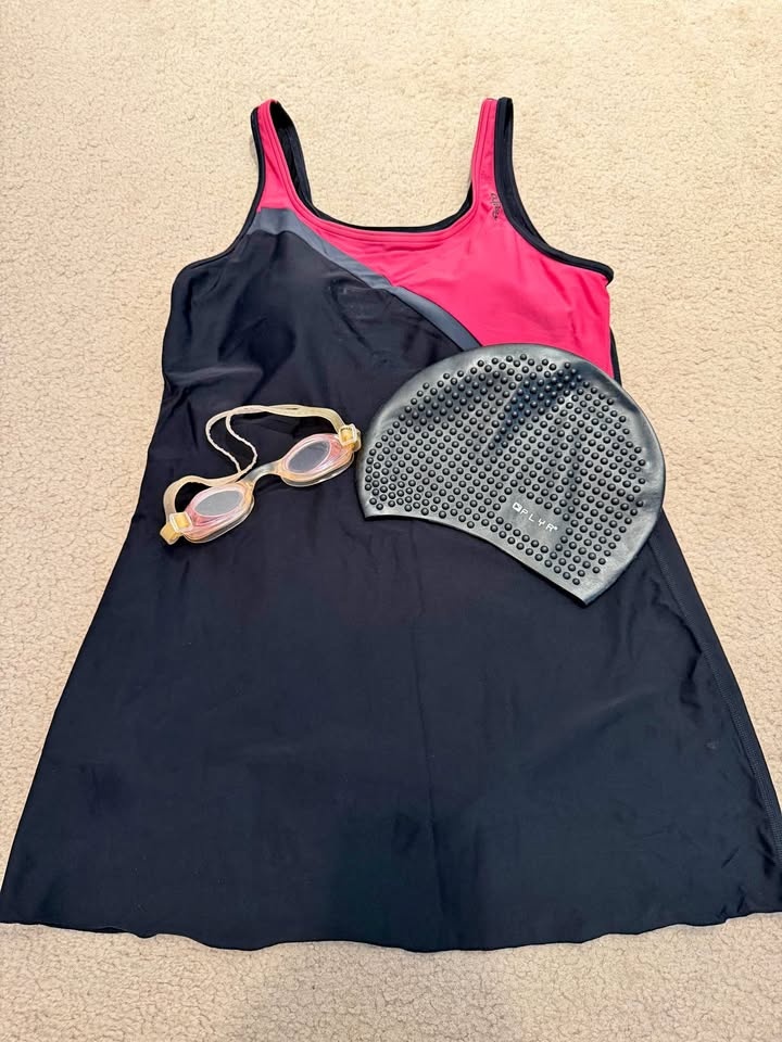 Women’s Swimming Dress Set – Reebok, Padded, Attached Shorts wit