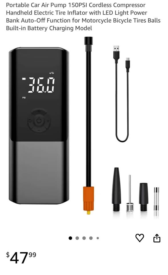 New Portable Car Air Pump 150PSI Cordless Compressor