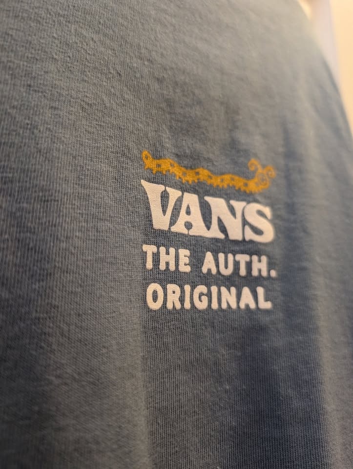Vans Womens Long Sleeve Shirt- Blue, Gold, White- Size Small - photo 2