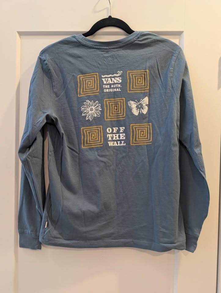 Vans Womens Long Sleeve Shirt- Blue, Gold, White- Size Small - photo 5