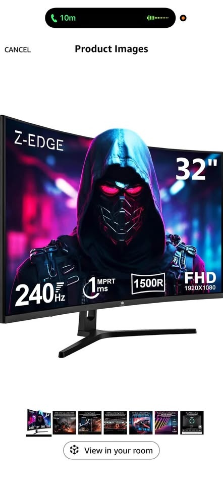 Z-Edge 32" Curved Gaming Monitor