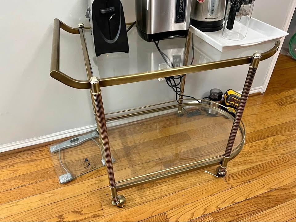 Brass bar cart