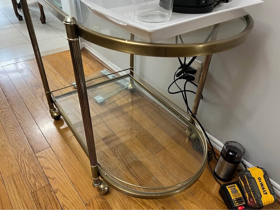 Brass bar cart - photo 2