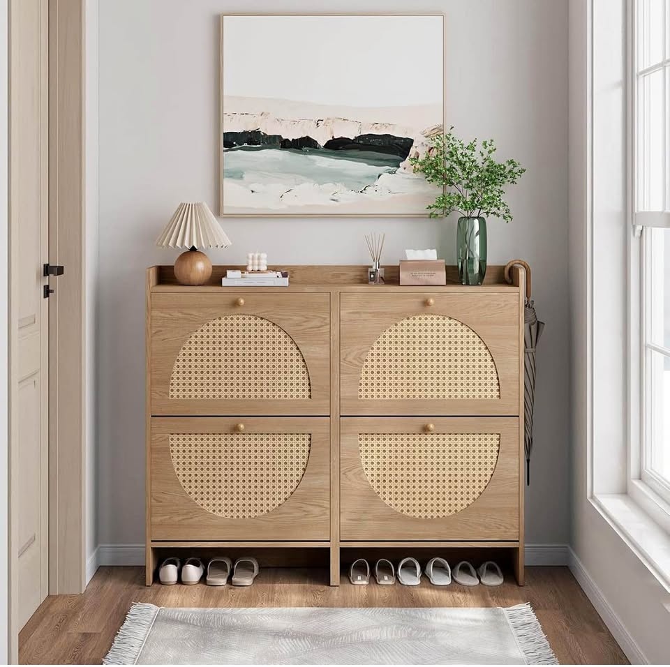 4-Drawer Folding Shoe Cabinet