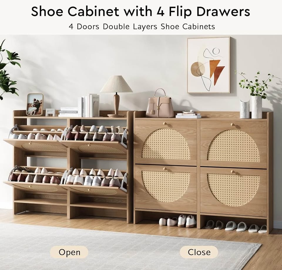 4-Drawer Folding Shoe Cabinet - photo 3